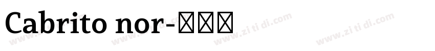 Cabrito nor字体转换